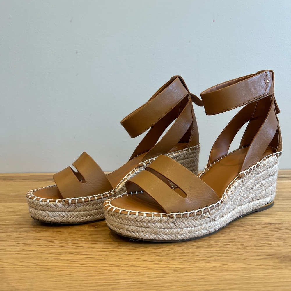 Women's Tan Franco Sarto Callia Wedge Sandals